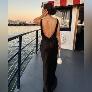 Norma Kamali Black Backless Dress